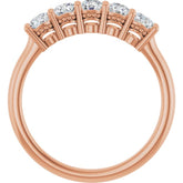 14K Rose 1/6 CTW Lab-Grown Diamond Anniversary Band